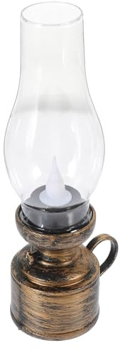 Flammenlose Petroleumlampe Tisch Petroleumlampe aus PP mit Antik Look