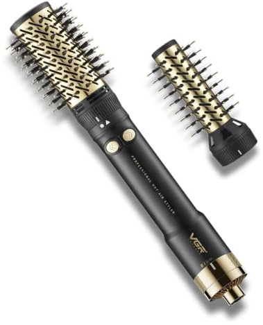 VGR 480 Cepillo Secador de pelo 2 en 1, 1200 W, Cepillos 32/50 mm, Negro | Cable giratorio de 360°, manejo cómodo, ayuda a alisar, moldear y aportar volumen al cabello