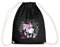Spreadshirt Diddl Diddlina Reitet Auf Einhorn Lalunaly Turnbeutel, One size, Schwarz