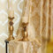 MYRU 2er-Set Europäische goldene luxuriöse Jacquard Vorhänge für Schlafzimmer Wohnzimmer (230 * 140 cm)