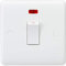 Knightsbridge CU8342 Curved Edge 20 A Flex Outlet Plate, 230 V, White
