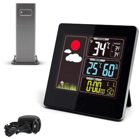 FISHTEC ® Wetterstation mit LCD-Farbdisplay - Funktion, Außensensor