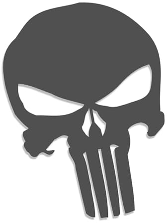 Decus Punisher Totenkopf XXL 0287 (grau) // Sticker OEM JDM Style Aufkleber