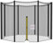 NONMON Filet de Trampoline 244 cm 6 Barres, Filet de Protection pour Trampolines Résistant aux UV, Filet de Sécurité avec Entrée Fermable - Noir