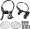 Alomejor Fahrrad Scheibenbremsen Set mit 1 Paar 160mm Scheibenbremsscheibe, M4 MTB Öldruck Hydraulische Bremsen Kit MT420 Vorne Hinten Bremssättel 4 Kolben für Mountainbike