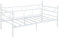buybyroom Day bed Frame,Modern Metal Day Bed Sofa, Platform Bed Base with Headboard and Footboard Premium Stable Metal Slats for 90 x 190 mattress,White