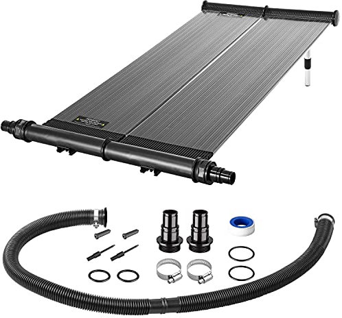 Monzana Panneau Solaire 116 x 66 x 6 cm débit 6200 L/h Chauffage Piscine Pieds en Aluminium réglables en Hauteur collecteur capteur Solaire