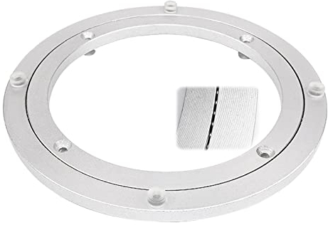 WORDFUN Base Plaque Tournante De Table Ronde en Alliage D'aluminium Plateau Tournant De Table 360 Degrés Roulements Rotatifs Lisse/pour Plateau en Verre/Bois