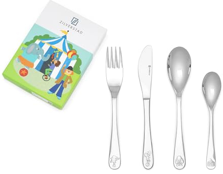 Zilverstad 4262070 Juego de 4 Cubiertos, Stainless Steel 304
