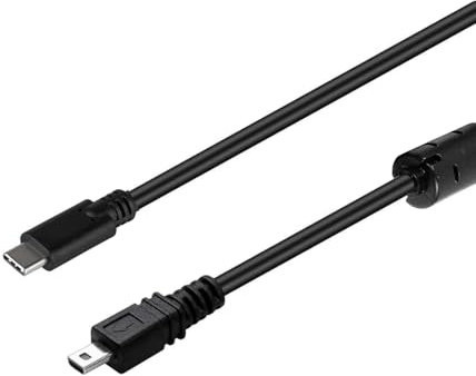 AlyKets Cable USB Tipo C a Mini 8-Pin, Cable de Carga de Transferencia de Imágenes USB con Conector USB-C UC-E6 para Cámaras Nikon Coolpix/DSLR Seleccionadas para PC, iPhone 15, Smartphone, MacBook