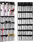 TIECHI Over the Door Shoe Storage Organiser, Hanging Shoe Storage with 24 Large Mesh Pockets and 4 Hooks for Wardrobe Door Tidy with Hanger for Bedroom Bathroom Closet (Black)