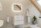 Magnolia Home Badmöbel Set Taifun 2tlg. 70cm mit LED Spiegel Farbe Weiss Hochglanz