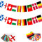 Drapeaux de la Coupe d'Europe 2025 pour femmes - Comprend 16 équipes pour jardin, bar, restaurant, décoration de fête (Euro féminine 2025-4 pièces)