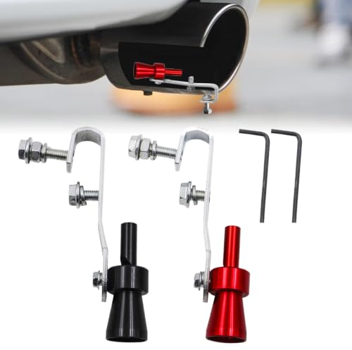deegbbyi 2 Stück Auspuff Sound Booster, Aluminiumlegierung Auto Turbo (S)