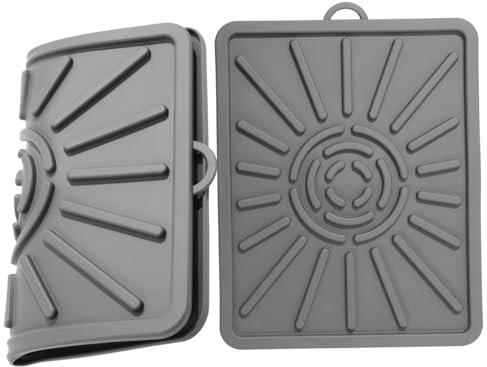 WEKADRIN 2 Pièces Protection Silicone pour Grill Lot de Antiadhésif pour Barbecue Cuisson à Protège Éclaboussures Graisses
