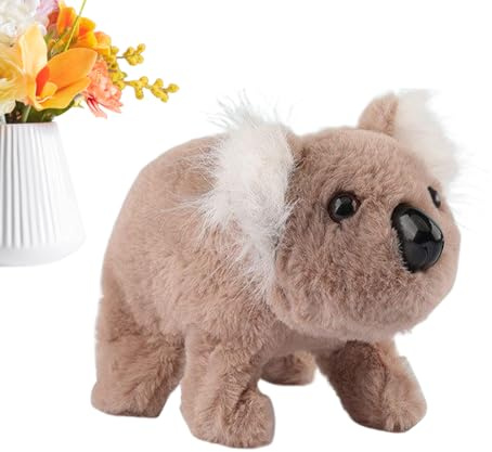Muñeco Koala Eléctrico Tierno Suave Relajante | Juguete Electrónico De Koala Que Camina Y Ladra Para Niños Niñas Preescolares Adolescentes Habitación Sala Dormitorio Viaje