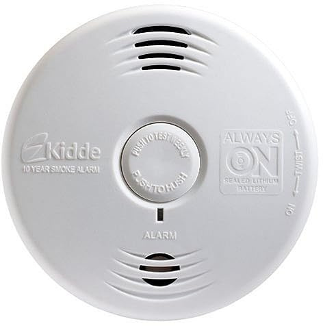 Kidde 10 Year Battery Smoke Alarm | Photoelectric | Bedroom Area | Model P3010B