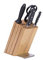 WMF Spitzenklasse Plus Messerblock mit Messerset 6teilig Made in Germany, 3 Messer geschmiedet, Schere, Wetzstahl, Buchenholz-Block, Performance Cut