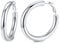 FaithHeart Damen Creolen Piercing Ohrringe Edelstahl 30mm leichter Hoop Piercing Ohrstecker mit Geschenkebox für damen und mädchen