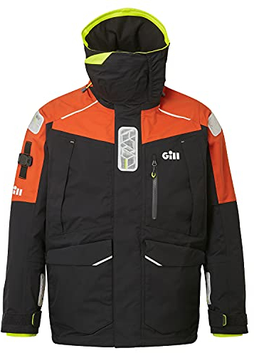 Gill 2024 Mens OS1 Ocean Sailing Jacket OS13J - Graphite/Orange