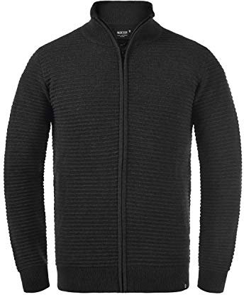 Indicode Arctic Herren Strickjacke Cardigan Feinstrick, Größe:XXL, Farbe:Charcoal Mix (915)