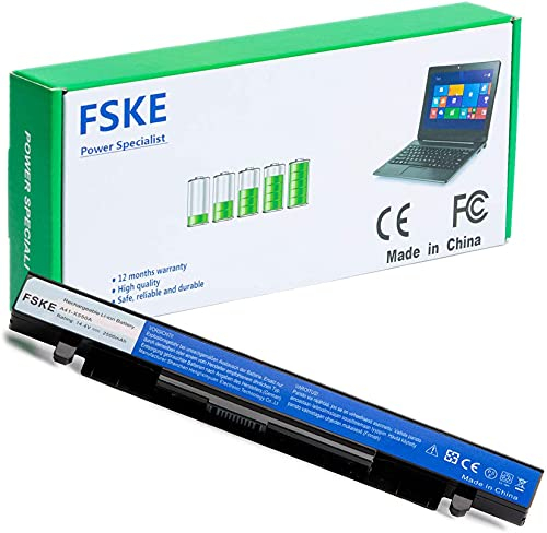 FSKE Laptop Akku A41-X550A für ASUS R510 R510C R510CA R510CC R510E F550 K550 R510J R510JK R510L R510LB R510LN R510V X450 X550CA R510 A450 A450C【14,4 V, 4 Zellen, 2500 mAh】