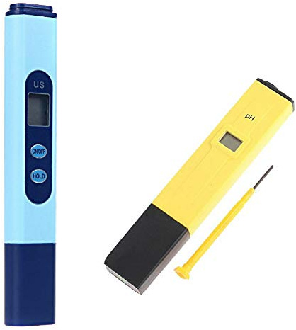 Digital LCD EC Conductivity Meter Tester Pen + PH Meter Hydroponics 0.0-14.0pH