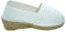 Alpargata CUÑA Tres Cuerdas Yute ESPARDEÑAS Zapatilla Esparto Blanco (Blanco, 39)