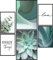 Papierschmiede® Mood Poster Set Green Love, Bilder Wohnzimmer Deko Schlafzimmer, 2x DIN A2 und 4x DIN A3, Eukalyptus Agave Aloe Vera Grün - ohne Rahmen