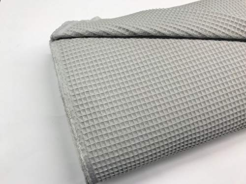 Baumwollstoffe, Waffelstoffe, Piqué-Stoff, grau, Tagesdeckenstoffe, Stoff für Decken, Stoffe als Meterware, 1 m x 150 cm