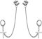 JewelryWe Schmuck Herren Damen Ohrringe Edelstahl Kreuz Kruzifix Creolen Ohrstecker Ohrclip Ohrklemme Ohrkette Hip-Hop Vatertag Geschenk Silber