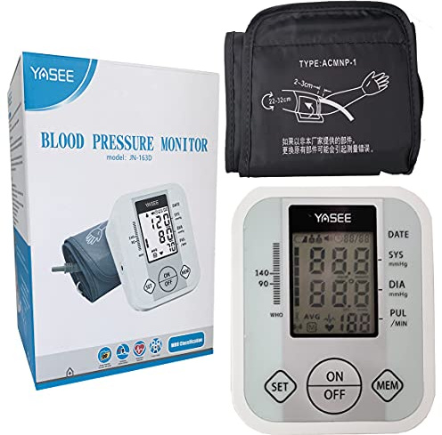 Blood Pressure Monitor Upper Arm Digital BP Monitor with Large Cuff Fully Automatic Irregular Heartbeat & Pulse Rate Monitoring Meter
