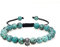 COAI Bracelet à Charms Crâne Pierre Turquoise Africaine Ajustable Homme Femme