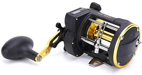 Angelrad mit Zähler, Angelrolle 2 + 1 Lager 6,1:1 Übersetzungsverhältnis Metallboot Angelrad mit Schnurzähler