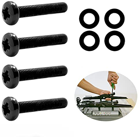 M8 x 50mm Black TV Wall Mount Bracket Phillips Screws Bolts for TV + Washers