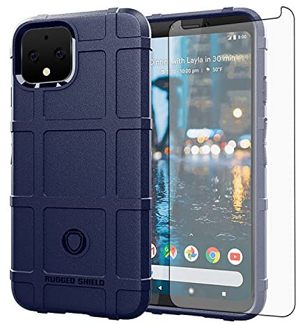 Asuwish Coque de téléphone pour Google Pixel 4 avec protection d'écran en verre trempé et film mobile fin et rigide en TPU robuste Accessoires de protection pour téléphone portable Pixel4 Pixle