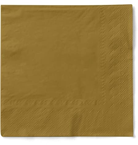 Elegante Gold 3-lagige Tissue Servietten, 33x33cm, 100 Stück, mit Prägung - Perfekt für Hochzeiten, Partys und Events