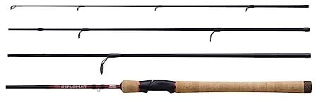 Abu Garcia Diplomat V2 Reise-Angelrute - Kompakte 4-teilige Carbon-Reiserute für mehrere Fischarten, Premium-Korkgriff, ideal für Süß- und Salzwasserfischen 2,29 m 10-30 G
