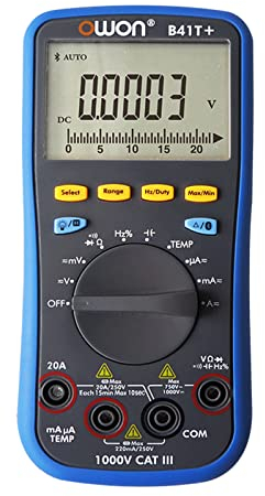 B41T+ Digitalmultimeter mit Bluetooth True RMS Backlight Test Meter True RMS Auto-Ranging Electrical Tester AC/DC Voltage Current Detector