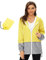 Durio Veste de pluie légère pour femme - Imperméable - Respirante - Pliable - Coupe-vent - Avec capuche - Veste softshell - Veste de cyclisme, jaune, L