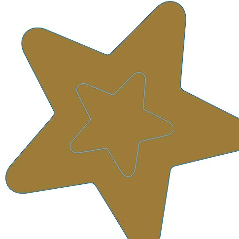 12 Servietten gestanzt Goldener Stern mit gold gefüllt 33cm