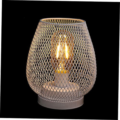 Mikikit 1 Satz Vogelkäfig dekorative Tischlampe LED- kabellose Farbtöne Schreibtischlampen Nachttischlampe Lampe mit Abdeckung Retro-Nachtlampe nordisch schmücken Kunsthandwerk Büro