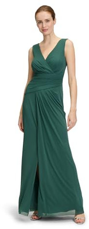 Vera Mont Damen Abendkleid mit V-Ausschnitt Dark Emerald,38