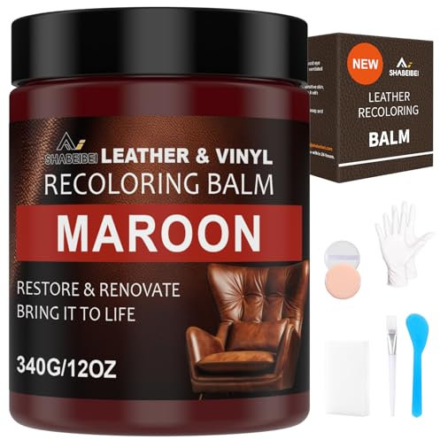 SHABEIBEI 340g Lederpflege Auto,Leder Reparatur Set,Flüssigleder,Lederfarbe,Kunstleder Reparaturset Für Vinyl Möbel,Sofa, Autositze,Schuhe (Kastanienbraun)