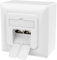 RedStar24 Cat6A Universal-Netzwerkdose mit 2x RJ45 Ports - 10 Gbit/s Geschirmte LAN Dose für Aufputz und Unterputz, kompatibel mit CAT7/CAT6/CAT5, POE-fähig, Signalweiß, entspricht EIA/TIA 568AB