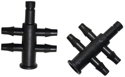 20 Stück 4,5 mm bis 4-Wege-3/5-mm-Schlauchverbinder mit Widerhaken, Garten-Wasserschlauch-Splitter, Bewässerungsrohr, Rohrverbindungszubehör