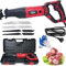 Electric Bone Saw,3800W Reciprocating Saw,3000 SPM Bone Saw Cutting Machine for Wood Metal Plastic Cutting,220V Electric Hand Saw Meat Cutter Kit with 6 Saw Blades,Anti-Cut Gloves