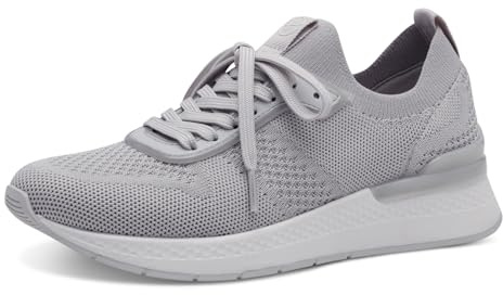 Tamaris Damen Klassische Ballerinas, Frauen Flats,Comfort Lining,TOUCHit-Fußbett,Slip-ons,klassisch elegant,Ballerinen,Light Grey,41 EU
