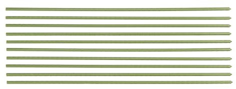 Durable Plastic-Coated Metal Garden Stakes with Ribbed Surface 90cm for Extra Grip and Easy Ground Penetration - Includes Cane Connectors for Extending and Frameworks (10)