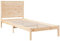 vidaXL Massivholzbett, Holzbett mit Kopfteil Lattenrost, Einzelbett für Schlafzimmer, Bett Bettgestell, Modern, 90x220cm Massivholz Kiefer